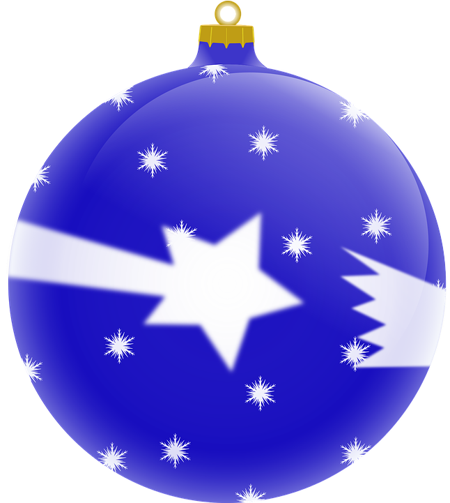 Ball, Tree, Christmas, Star, Comet - Green Christmas Ornament Vector Clipart (691x720), Png Download