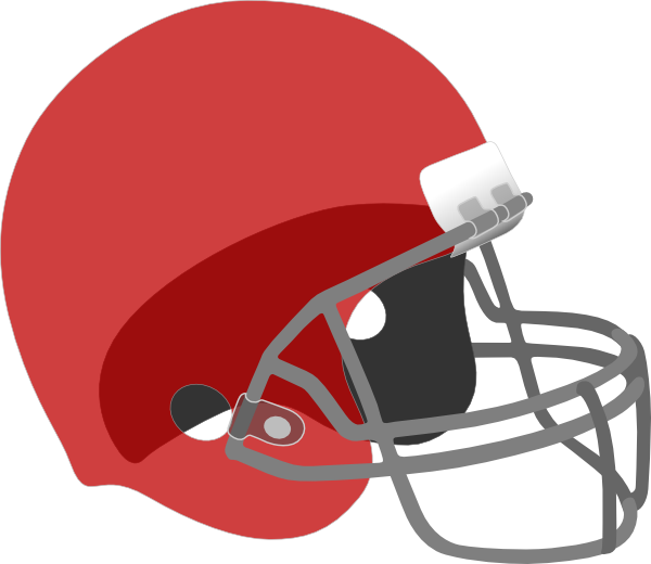 Football Helmet Clip Art At Clker - Red Football Helmet Clipart - Png Download (600x520), Png Download