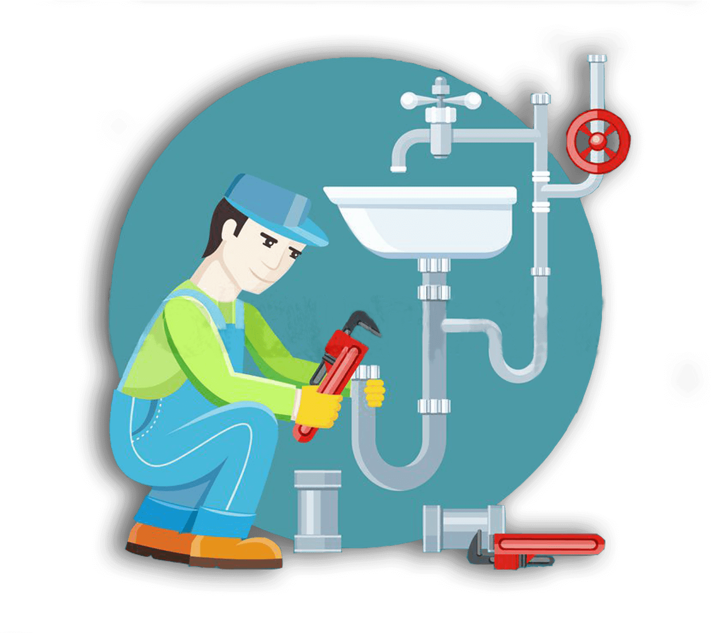 Plumbing And Sanitaryware Cartoon Plumbing Clipart Large Size Png