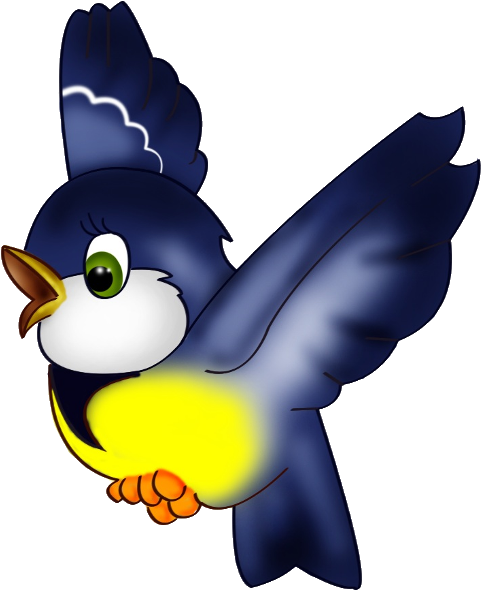 Blue Bird Clip Art - Clip Art Flying Bird - Png Download (600x600), Png Download