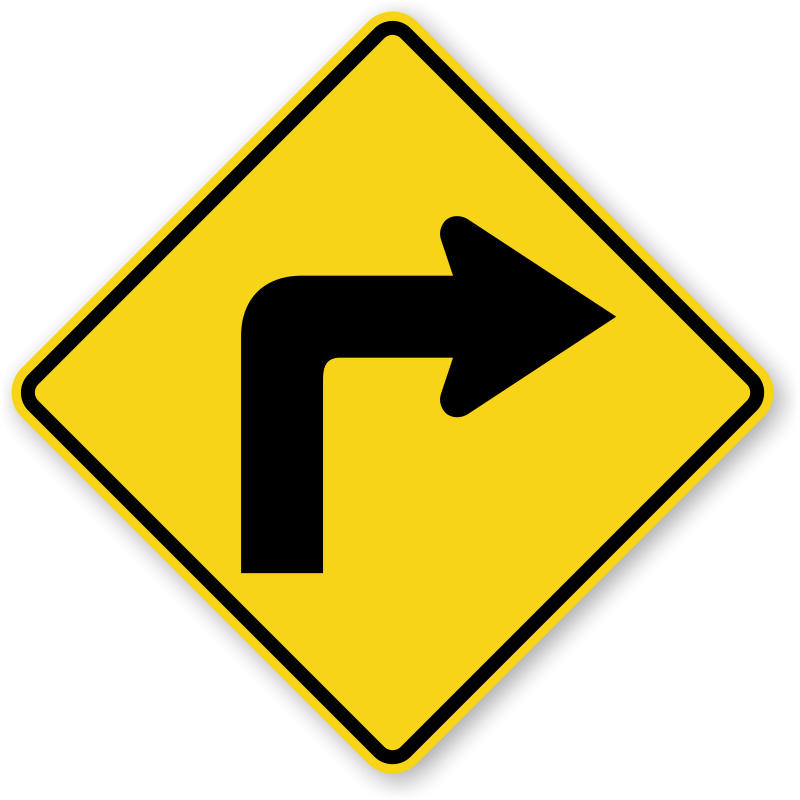 Zoom, Price, Buy - Right Turn Traffic Sign Clipart (800x800), Png Download