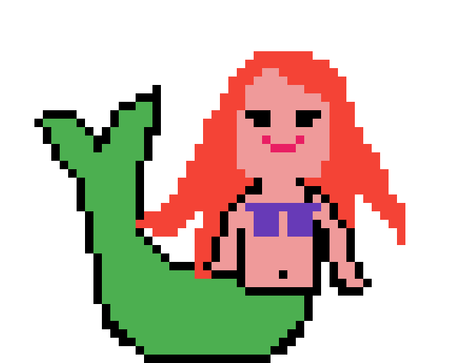 Aerial "the Little Mermaid" - Reapertale Chara Sprite Clipart (649x517), Png Download