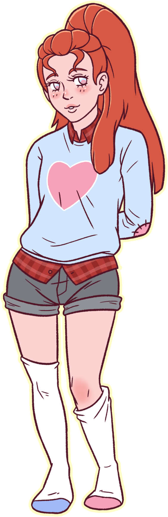 Flat Color Full Body Commission For An E-mail Client - Cartoon Clipart (1280x1775), Png Download