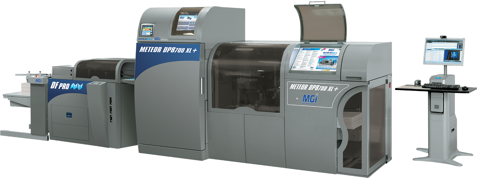Meteor Dp8700 Xl Digital Press With Df Pro - Mgi Meteor Clipart (1575x603), Png Download