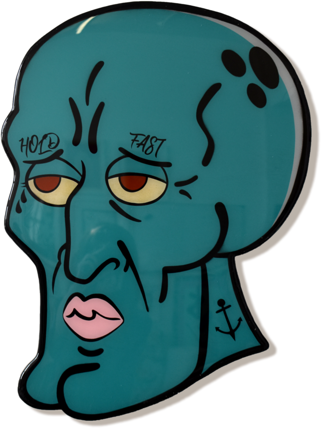 'handsome Ass Squidward' By Jason Rowland , Png Download Clipart (663x883), Png Download