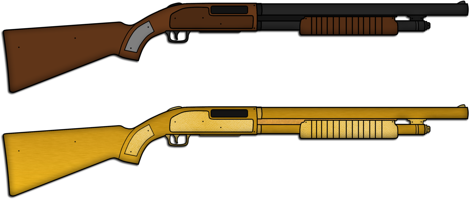 Drawn Shotgun Old West - Pencil Sketch Of Shotgun Clipart (1600x727), Png Download