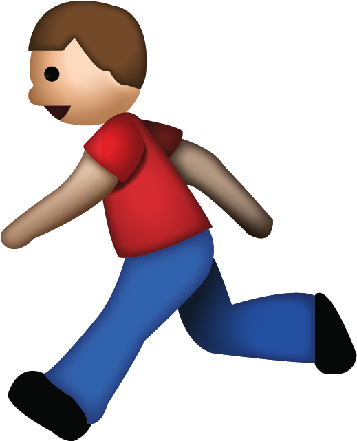 Image Credit - Snegurka - Info, Shopify - Com - Running Man Emoji Png Clipart (600x600), Png Download