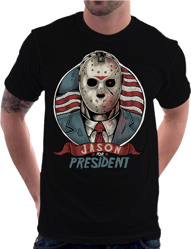 Camiseta Jason Voorhees Sexta Feira 13 Terror Presidente - Jason For President Clipart (808x808), Png Download