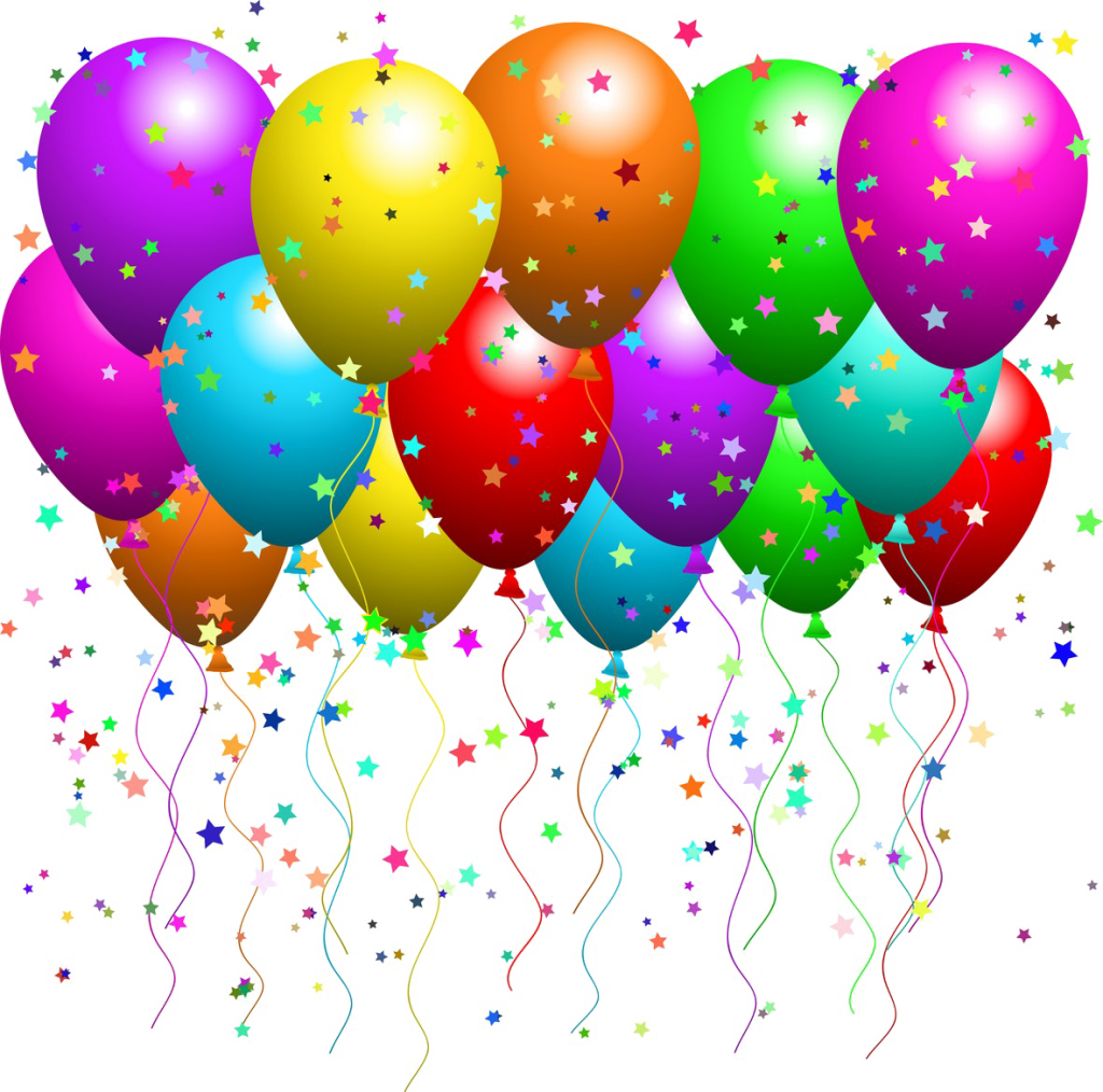 Celebration Png Picture - Birthday Balloons Clipart Transparent Png (1024x1014), Png Download