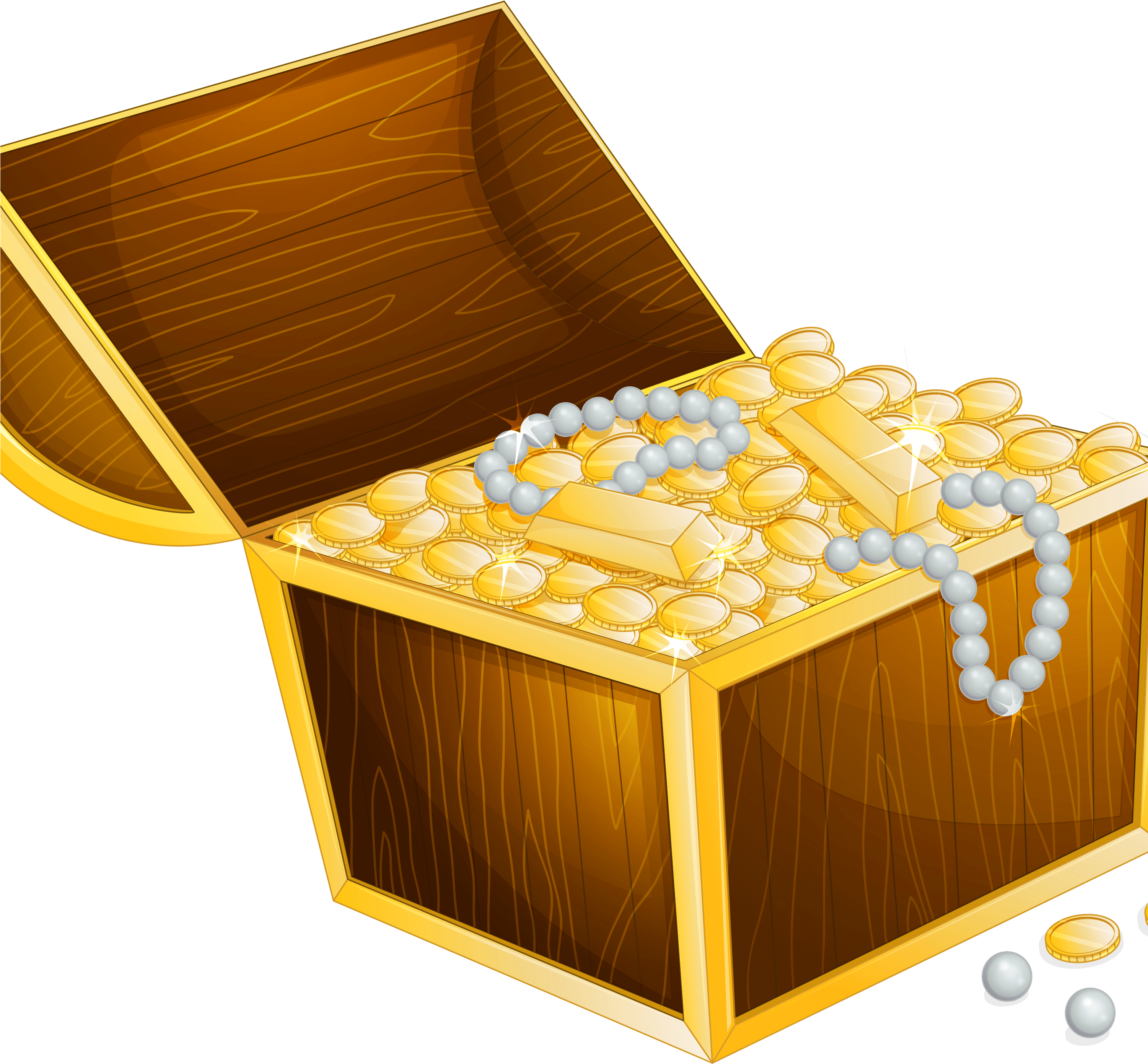Treasure Clipart - Treasure Chest No Background - Png Download (3000x3000), Png Download