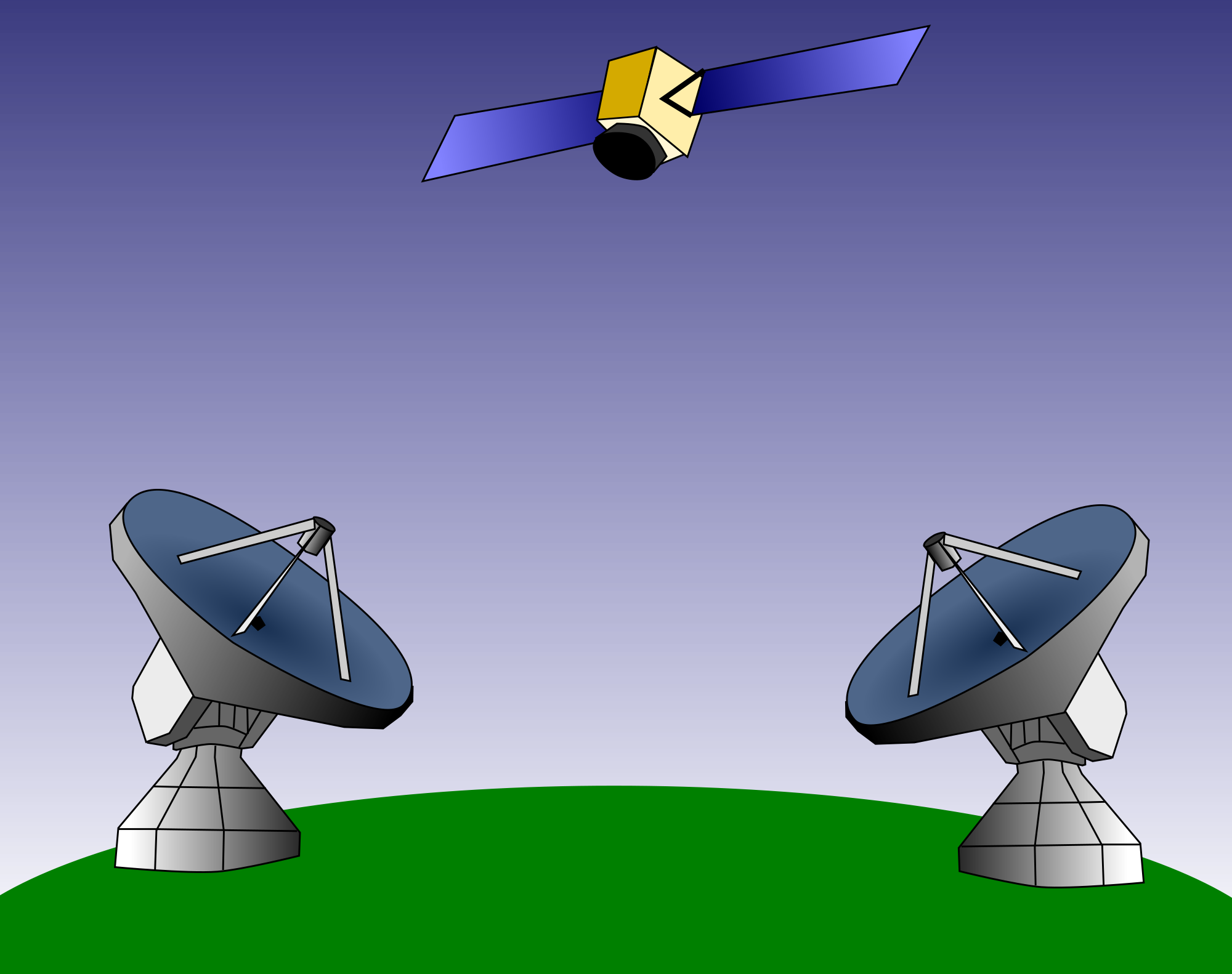 Open - Satellite Communication Clipart (2000x1582), Png Download