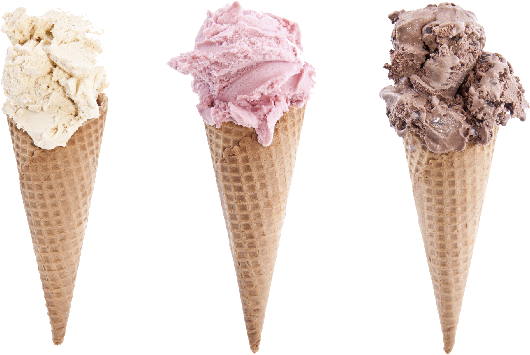 Waffle Cone Png Download Image - Ice Cream Cones Melting Clipart (2004x1323), Png Download