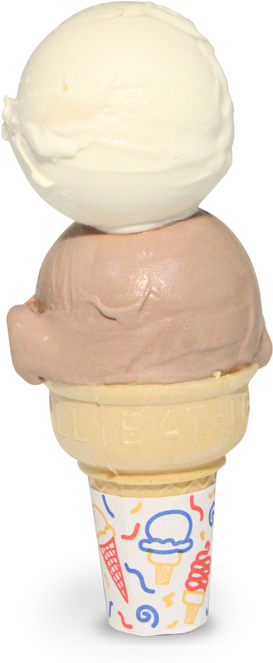 Custard's Last Stand Double Dip In A Cone - Ice Cream Cone Clipart (600x1015), Png Download