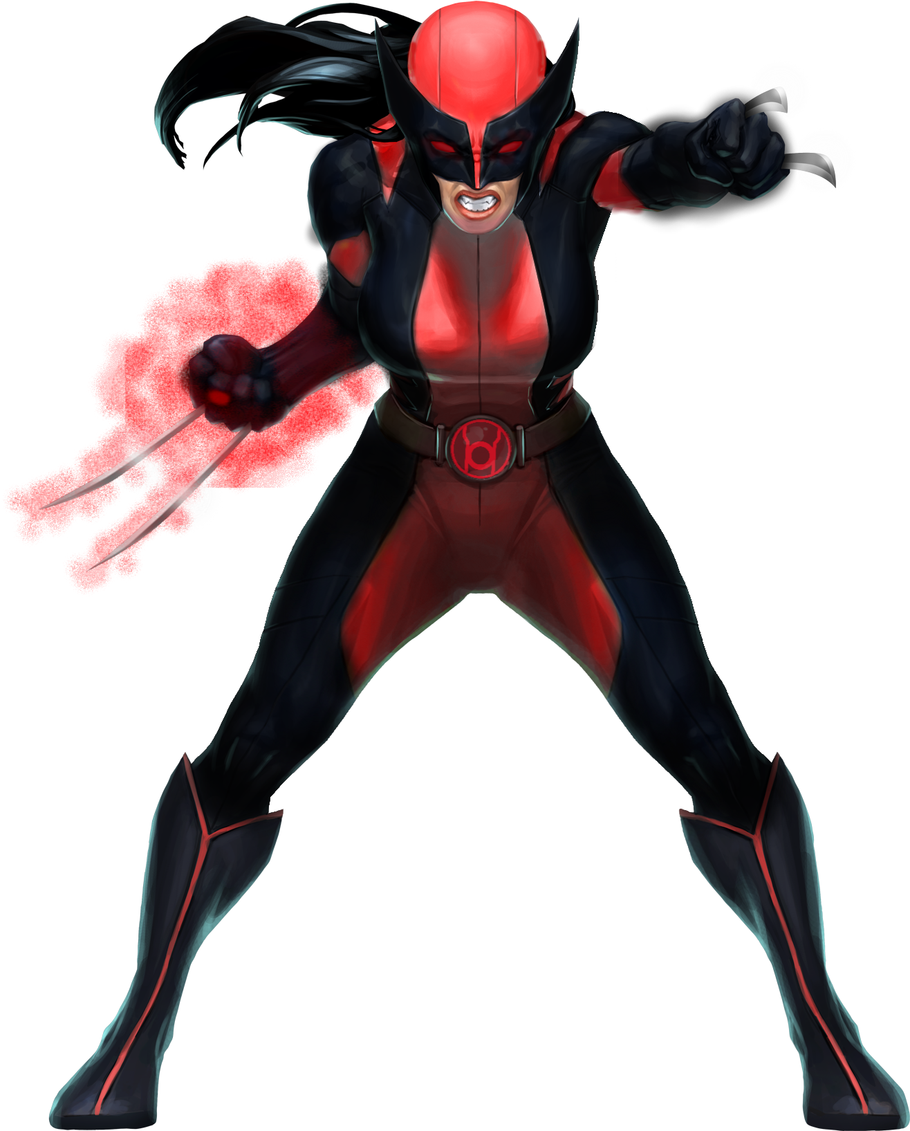 All New All Different Red Lantern Wolverine Clipart (1316x1635), Png Download