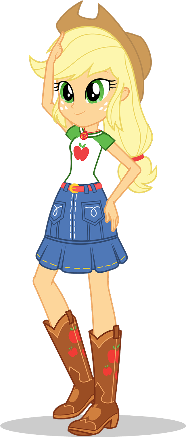 My Little Pony - Mlp Applejack Equestria Girl Clipart (1030x1546), Png Download