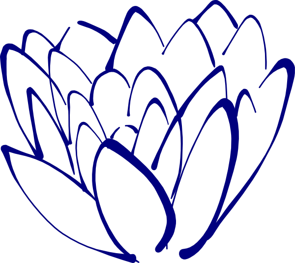 Navy Blue Lotus Svg Clip Arts 600 X 535 Px - Png Download (600x535), Png Download