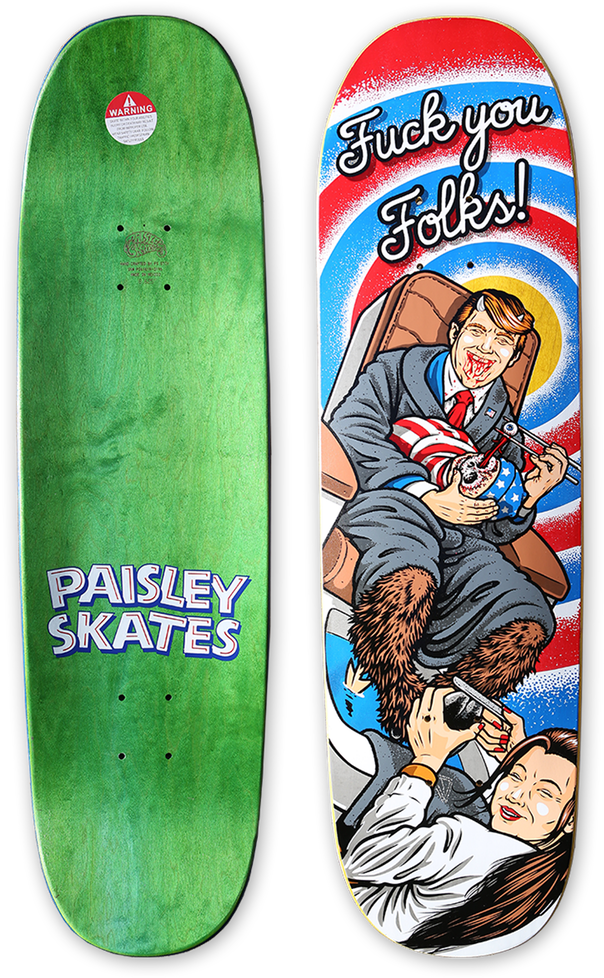 Sean Cliver, Paisley Skates - 80s Skateboard Graphics Clipart (1000x1000), Png Download