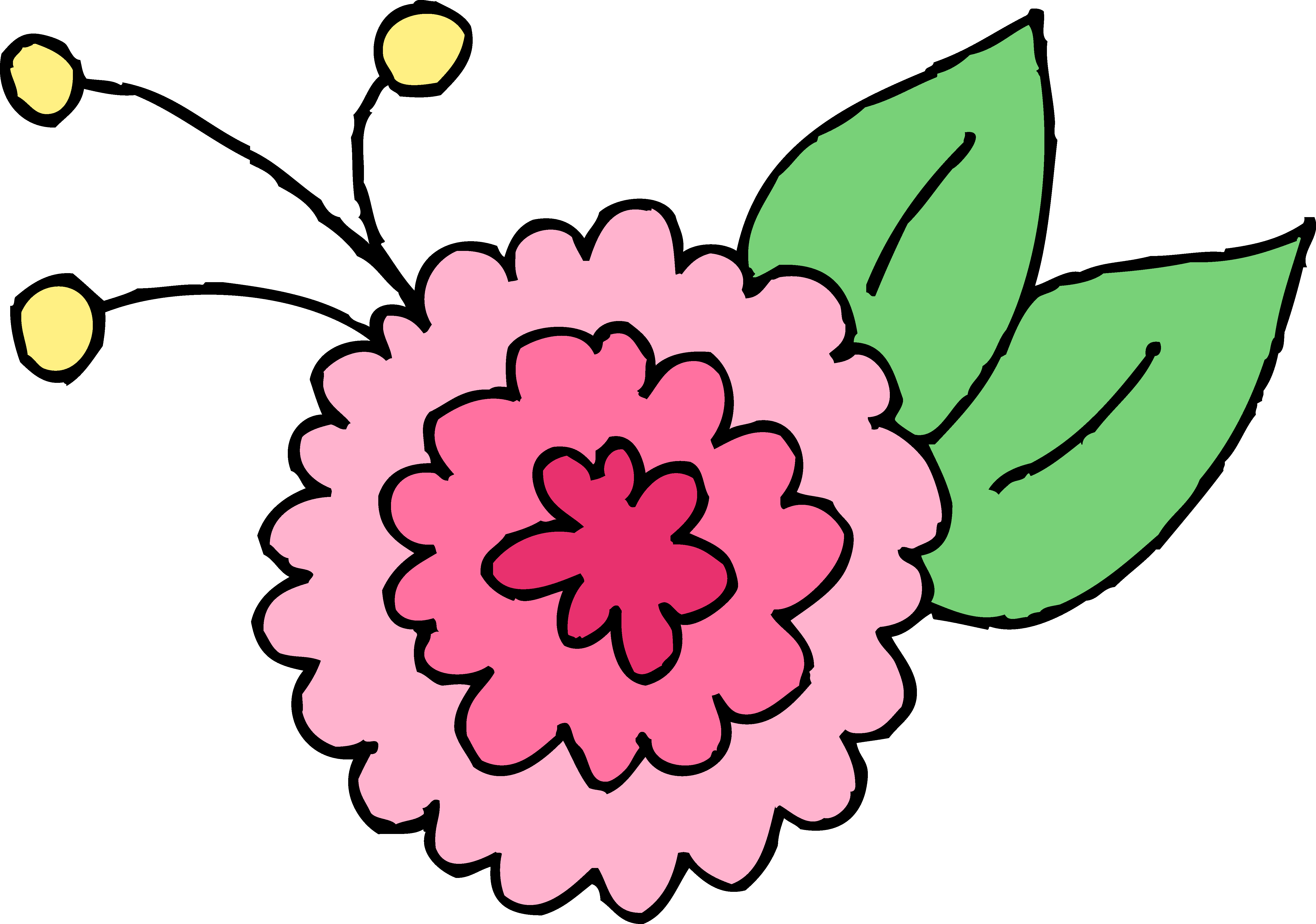 Cute Pink Chrysanthemum Flower - Cute Flower Clipart - Png Download (5688x3992), Png Download