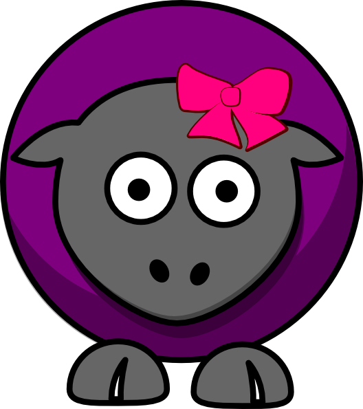 Small - Purple Sheep Clipart - Png Download (528x595), Png Download