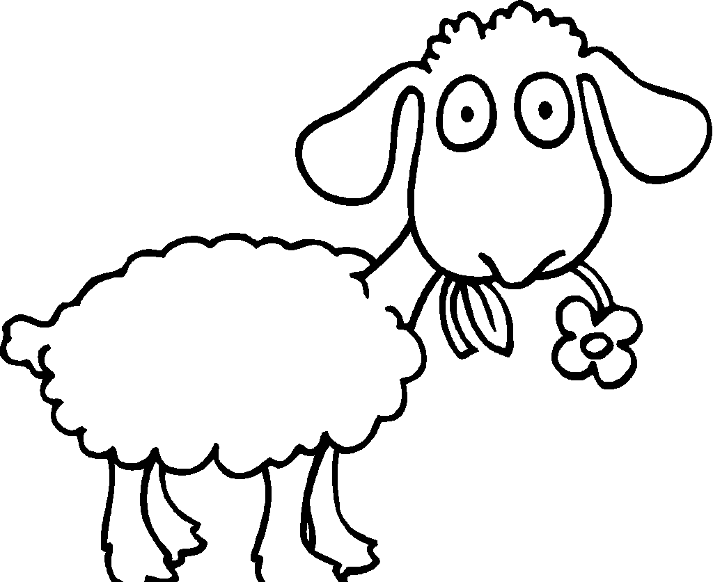 1024 X 837 14 - Sheep Clipart Coloring - Png Download (1024x837), Png Download