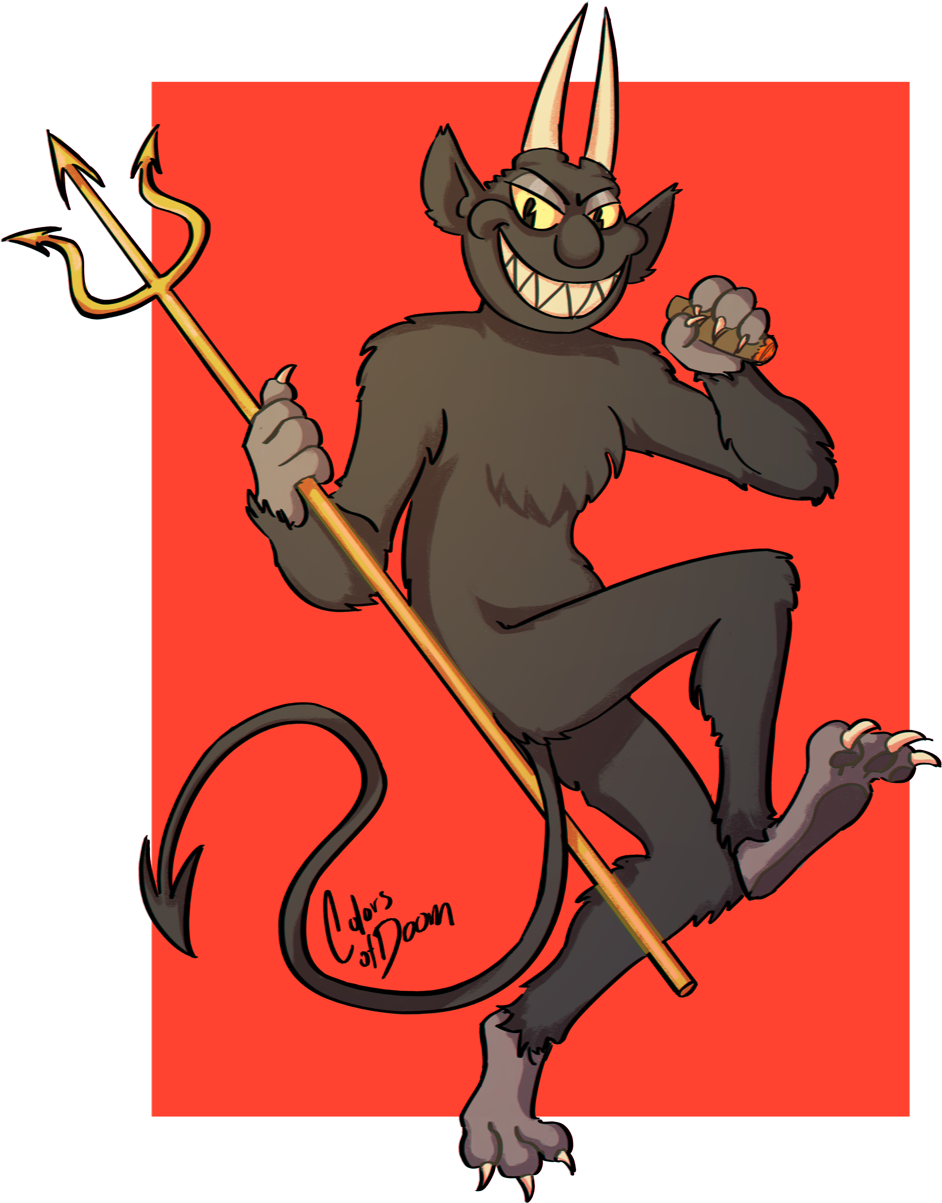 View large size Devil Png Image Download - Devil Cuphead Fanart Clipart. 