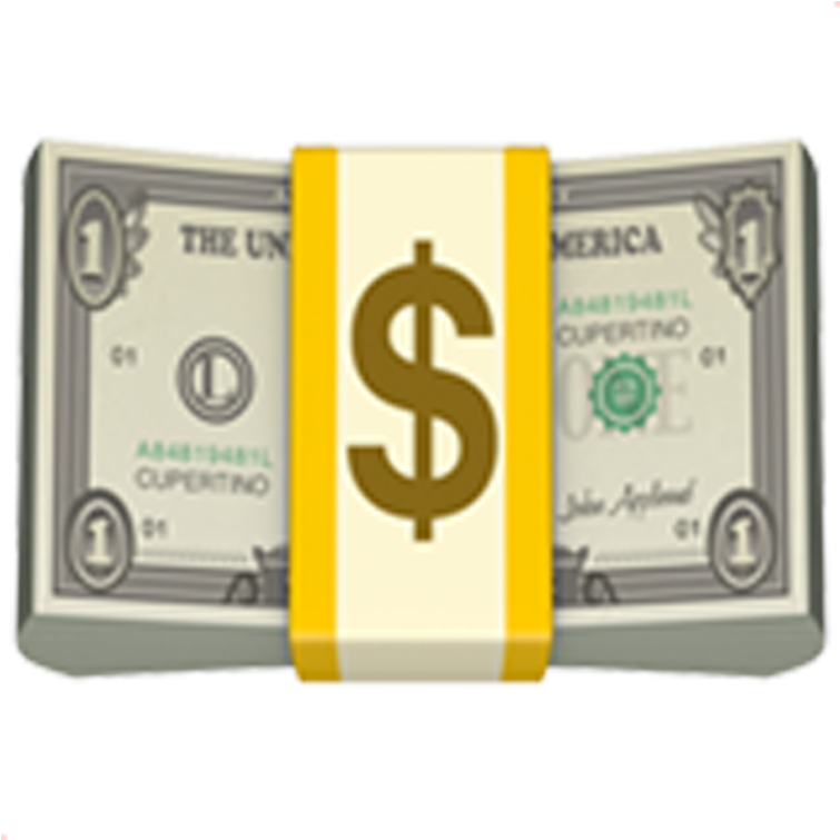 Download Airline Fees Dollar Emoji Transparent Png Clipart (755x755), Png Download