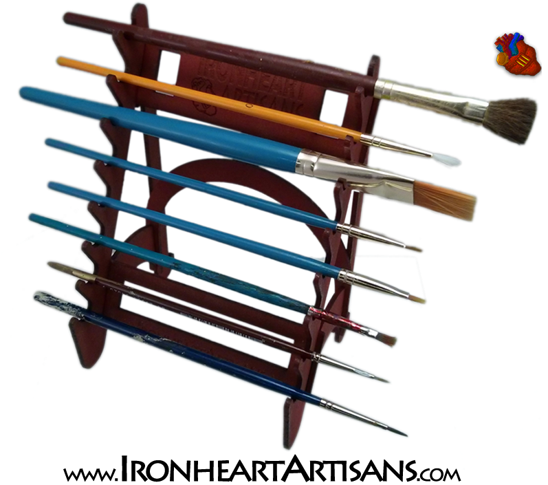 Paint Brush Clipart Paint Holder - Horizontal Paint Brush Holder - Png Download (799x744), Png Download