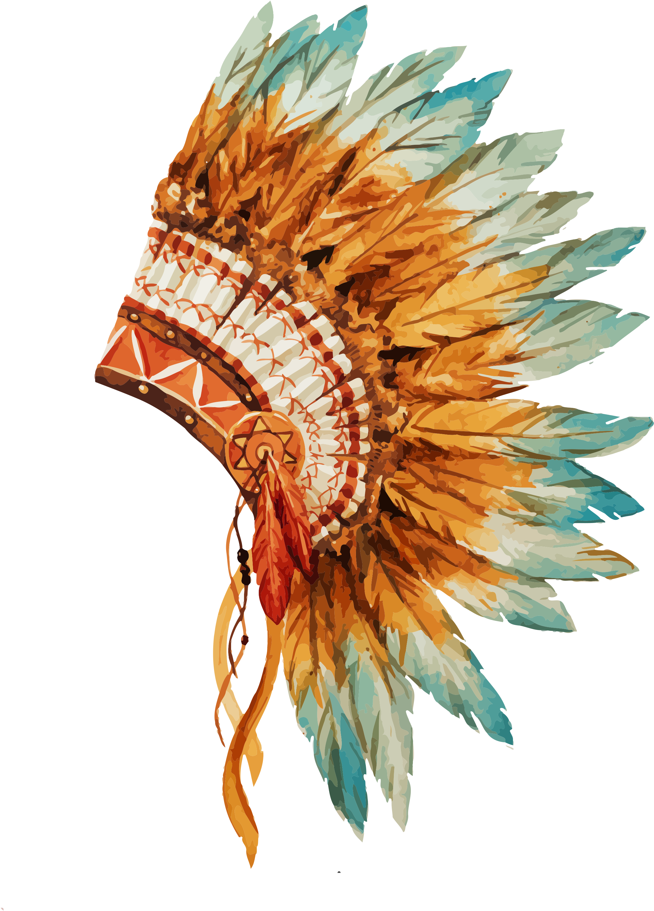 3333 X 3333 4 - Native American Headdress Png Clipart (3333x3333), Png Download