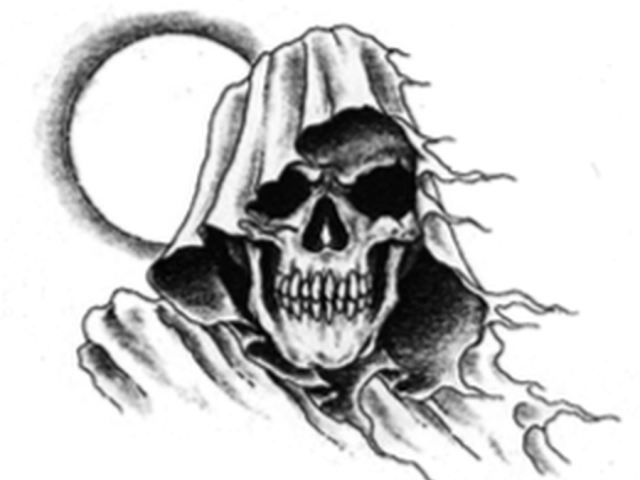 Drawn Grim Reaper Flying - Grim Reaper Transparent Tattoo Clipart (640x480), Png Download