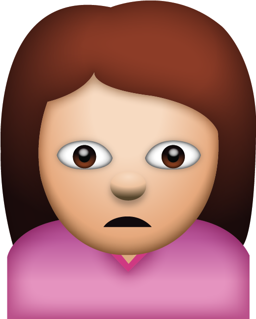 Download Sad Emoji Icon In Png Emoji Island - Sad Woman Emoji Png Clipart (640x640), Png Download