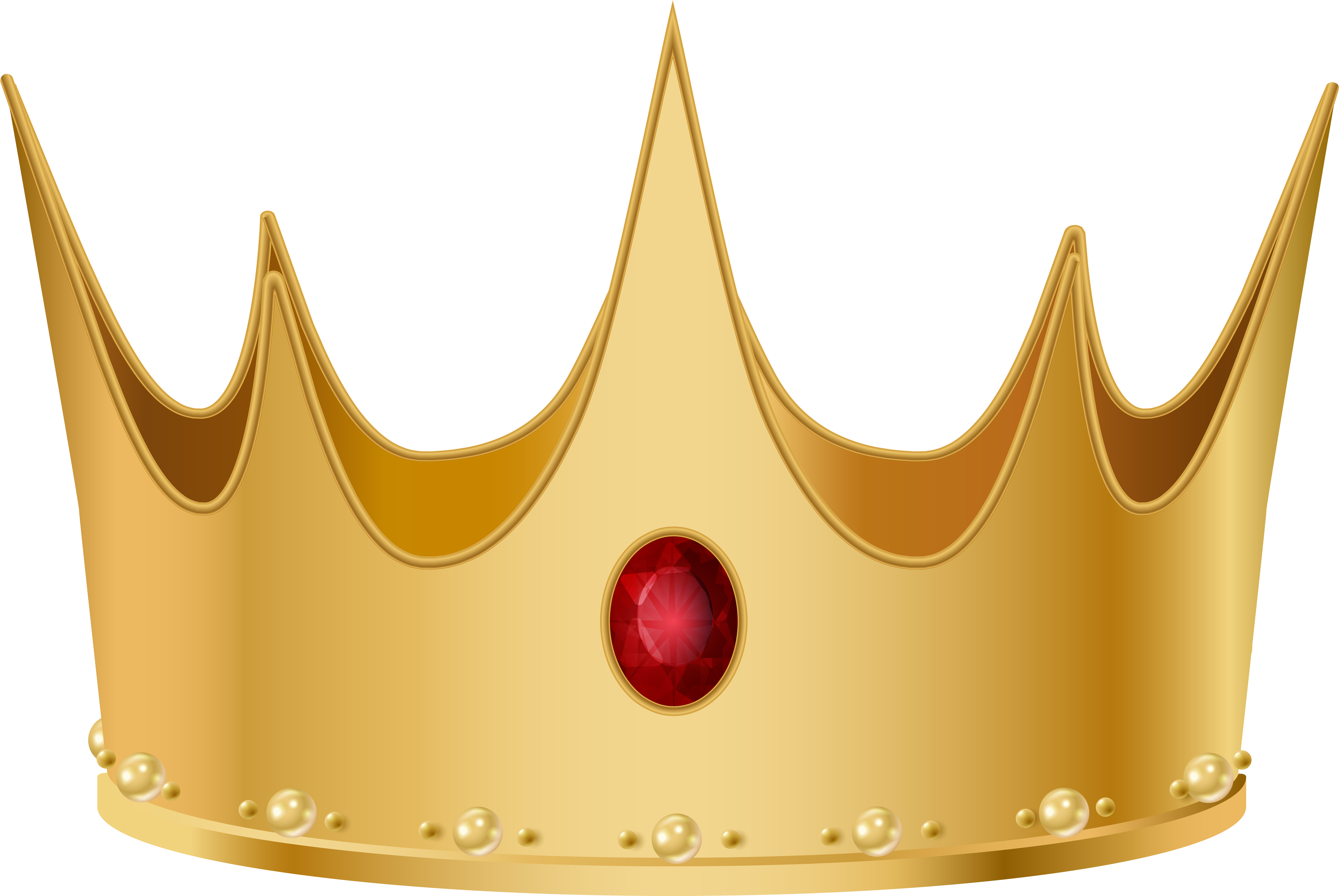Gold Crown Transparent Art Clipart (8000x5380), Png Download