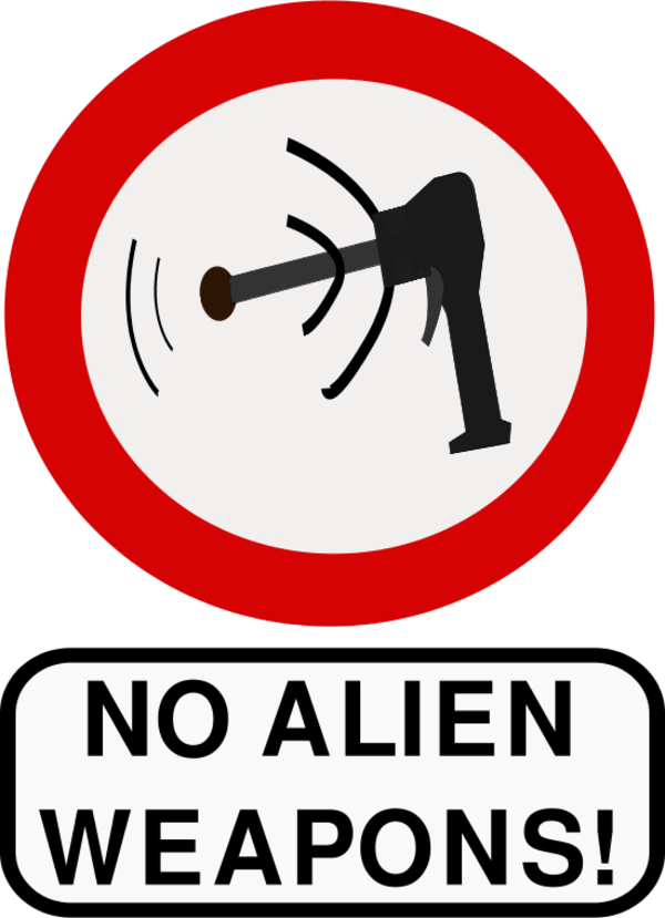 No Alien Weapons Clipart (600x829), Png Download