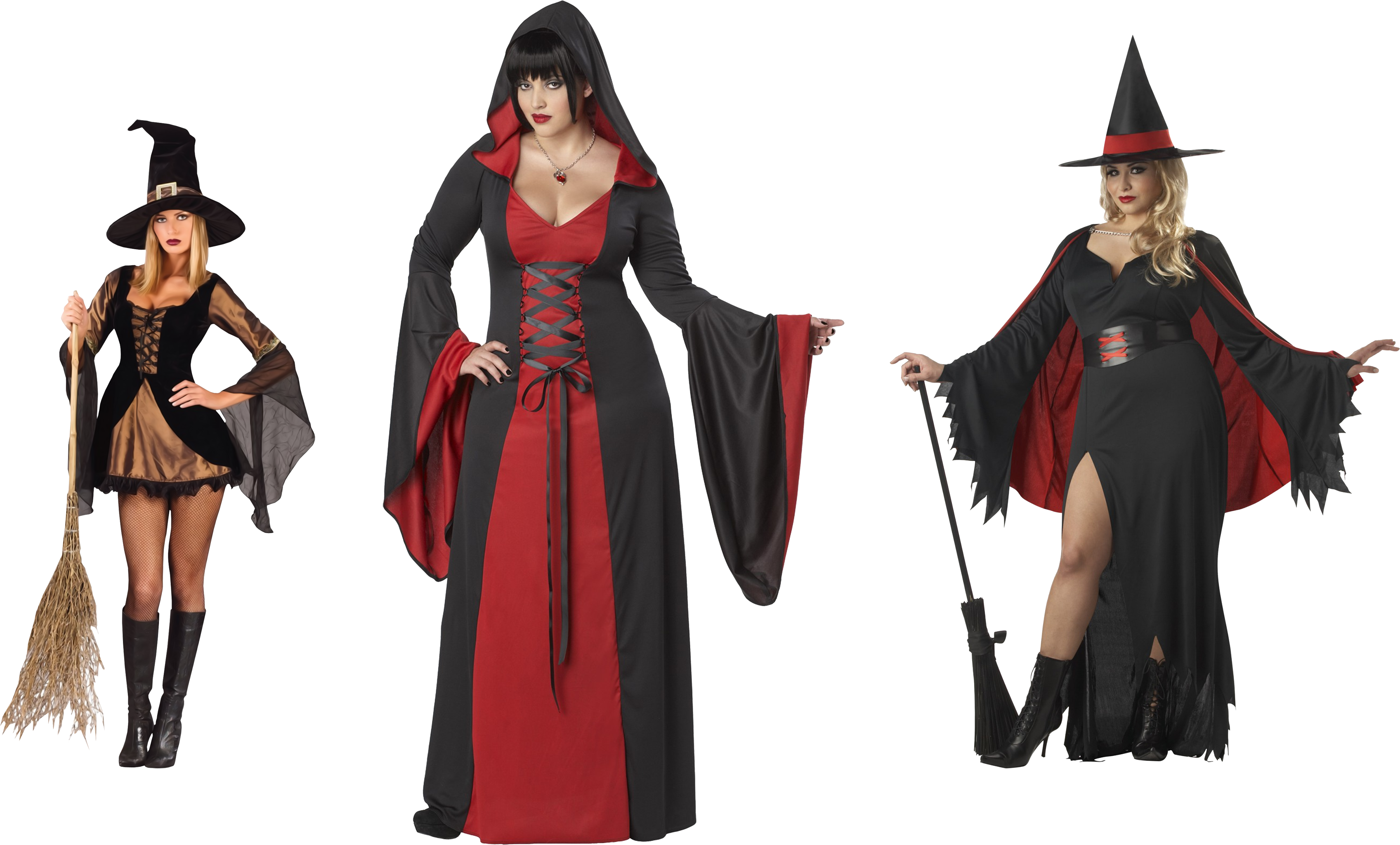 Plus Size Costume Witch Clipart (3393x2048), Png Download