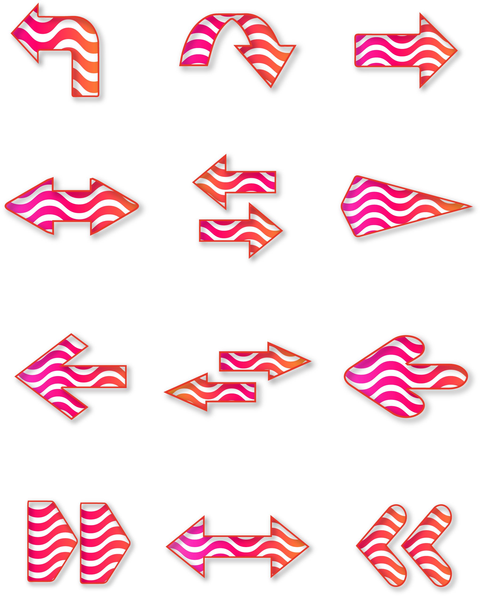 Setas Minimalistas Lineares Ícones De Seta Elementos Clipart (2133x2852), Png Download