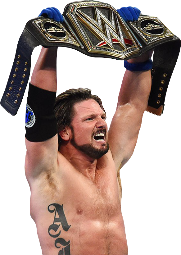 Aj Styles Wwe Champion Png , Png Download Clipart (583x821), Png Download