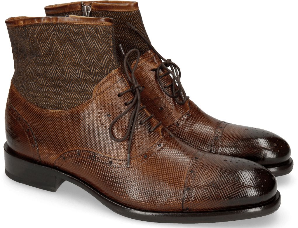 Ankle Boots Patrick 4 Dice Wood Textile Harring Bone - Melvin & Hamilton Clipart (1024x1024), Png Download