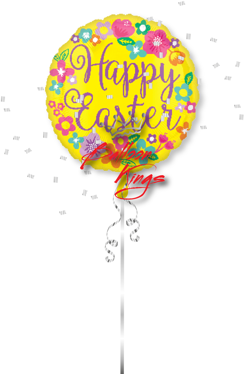 Floral Happy Easter - Circle Clipart (1068x1280), Png Download