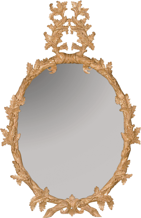 George Iii Oval Mirror - Circle Clipart (585x905), Png Download