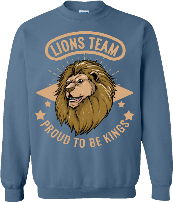 Lions Team T Shirt Design - Ugly Christmas Sweaters 2018 Clipart (800x800), Png Download