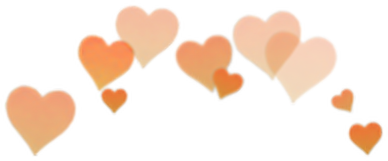 1000 X 636 5 - Orange Tumblr Hearts Clipart (1000x636), Png Download