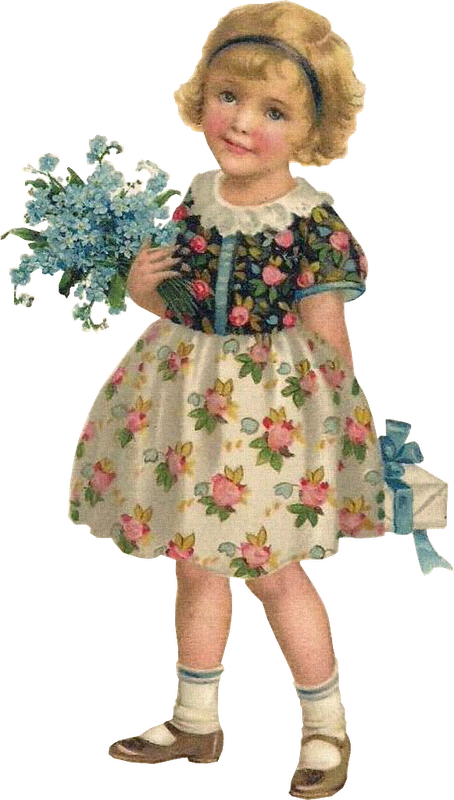 454 X 800 4 - Vintage Child Png Clipart (454x800), Png Download