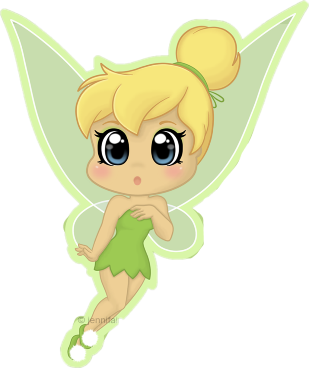 Chibi Sticker - Tinkerbell Chibi Clipart (1024x1222), Png Download