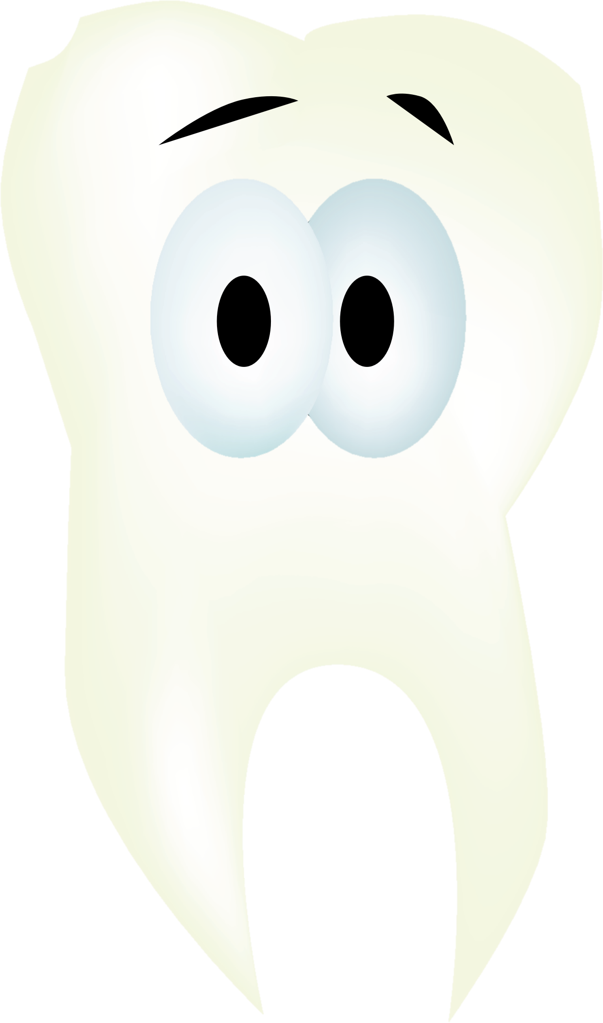 Tooth Clipart Png - Cartoon Transparent Png (1242x2105), Png Download