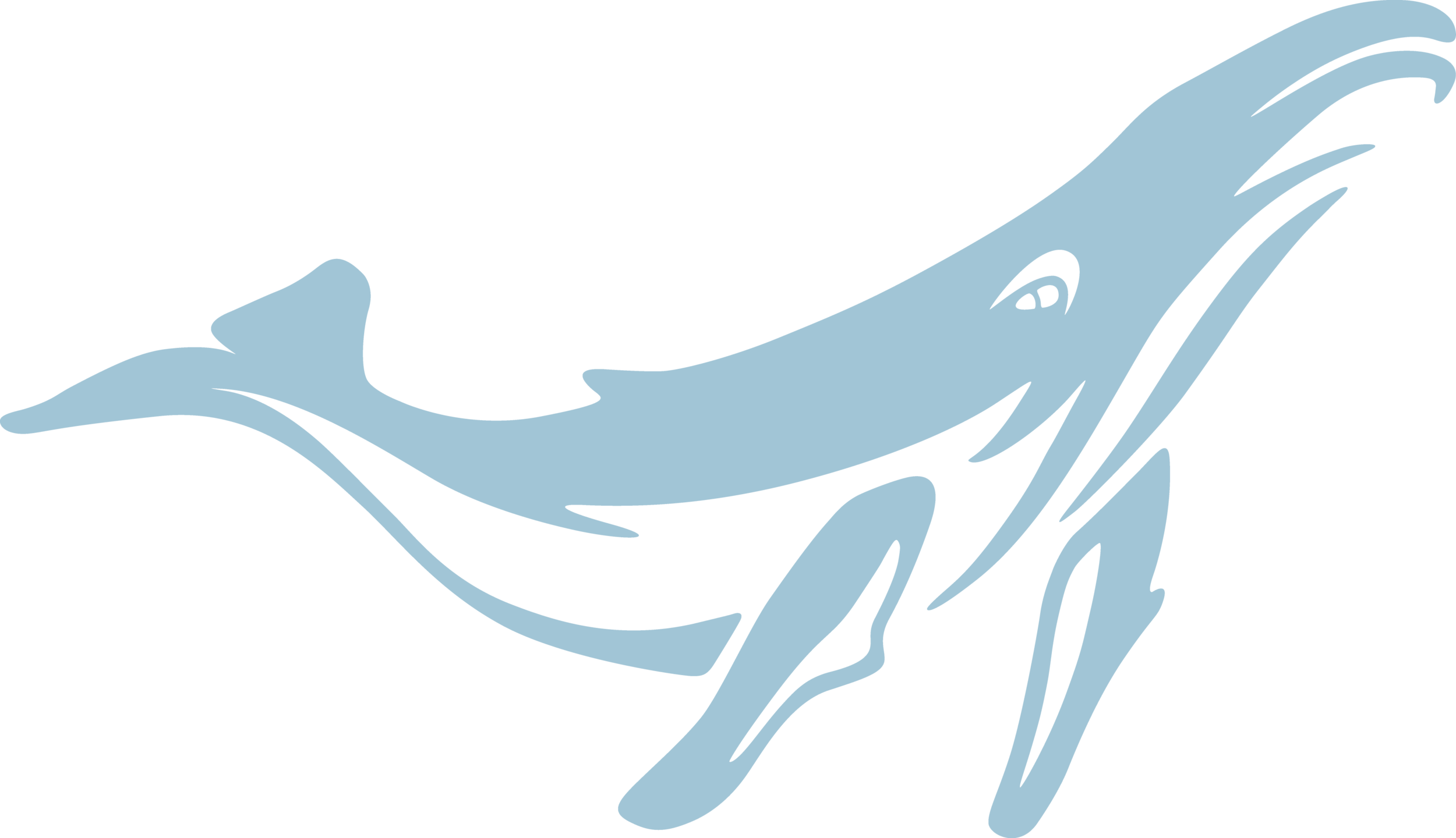 Blue Whale Png - Blue Whale Vector Png Clipart (2500x1440), Png Download