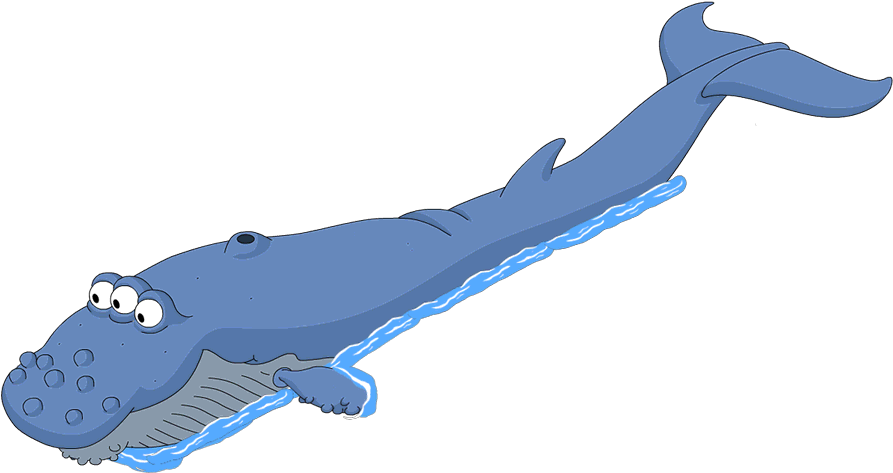 Three-eyed Whale - Illustration Clipart (894x492), Png Download