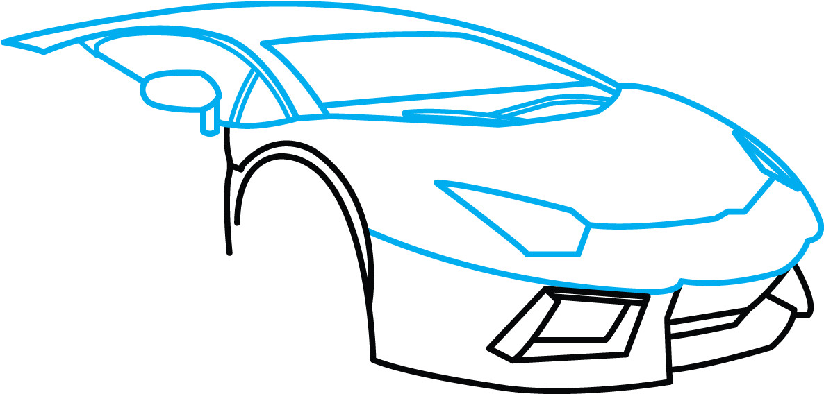 How To Draw Lamborghini Aventador A Car - Gambar Mobil Lamborghini Dari Pensil Clipart (1280x720), Png Download