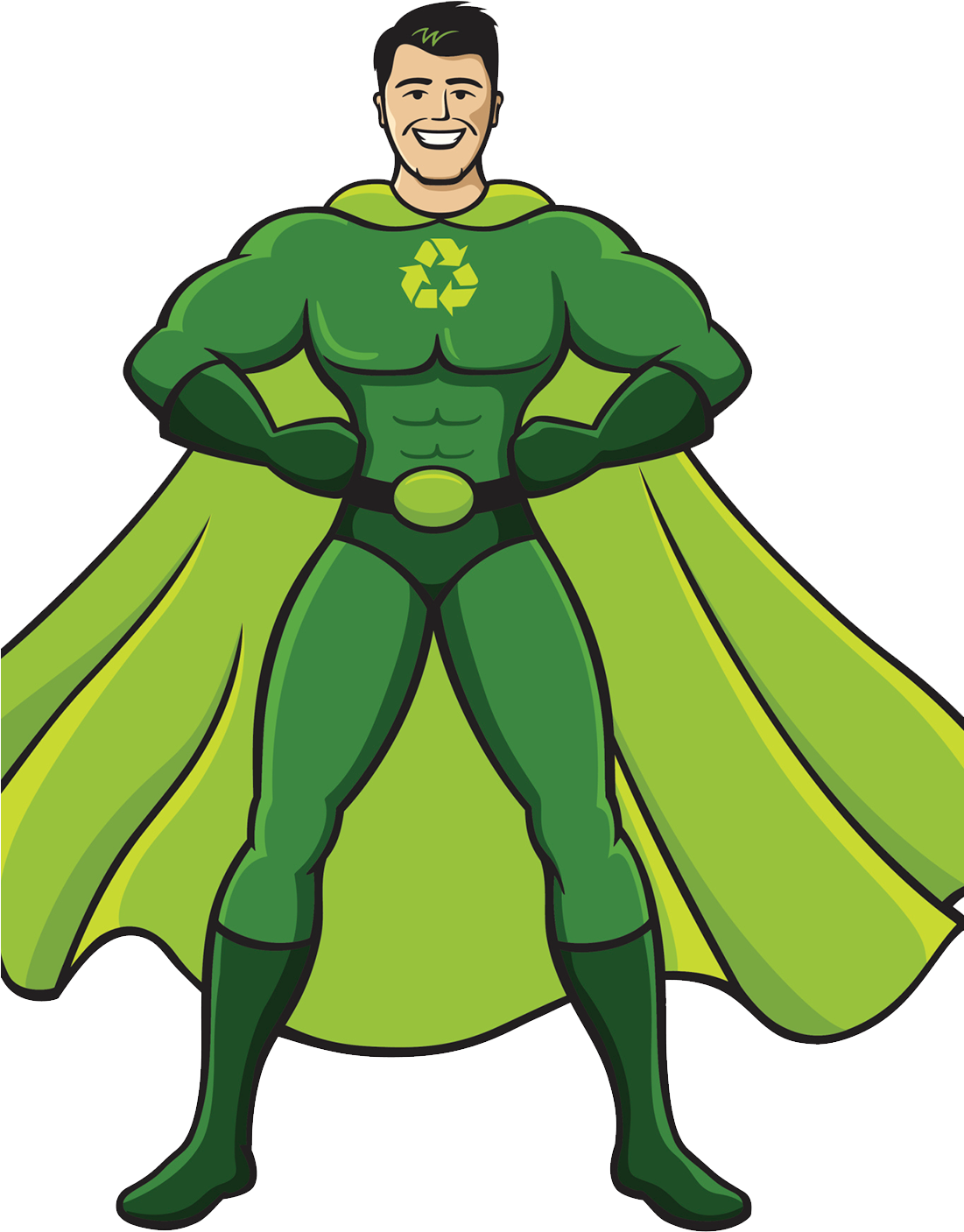 Clark Kent Illustration Superman - Superhero Hands On Hips Clipart (1100x1424), Png Download