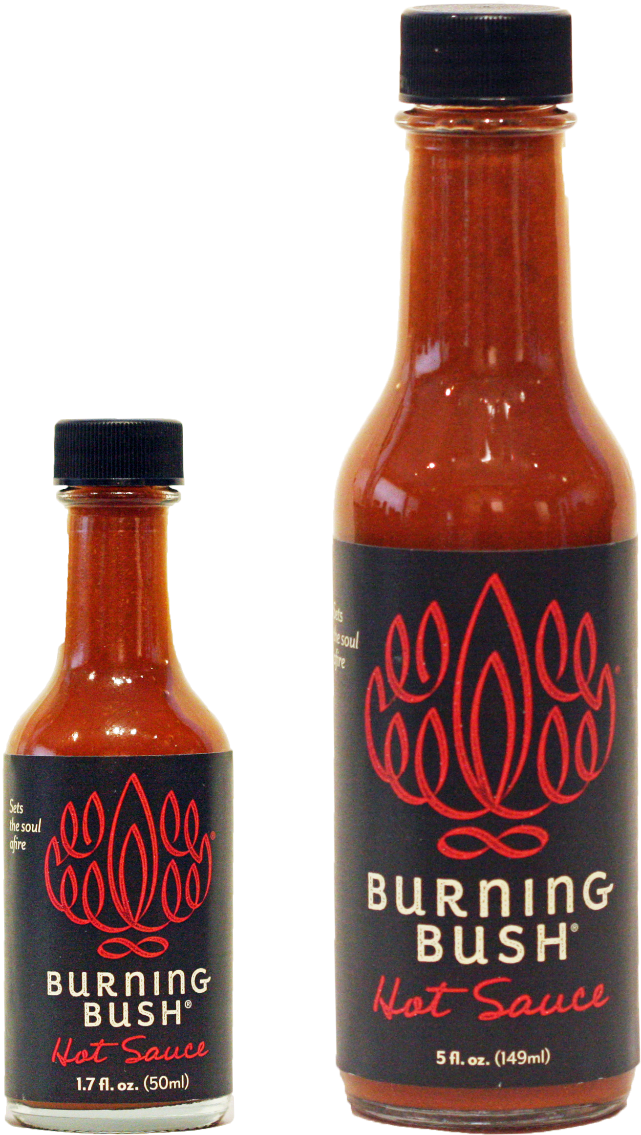 Burning Bush® Hot Sauce Fuses Heat With Flavor In Its - Transparent Hot Sauce Bottle Png Clipart (3888x2592), Png Download