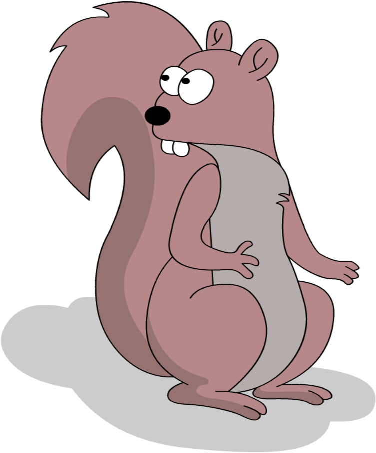 The Squirrel Before The Mutation - Fox Squirrel Clipart (800x1000), Png Download