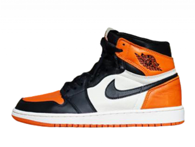 Sports Paradise - Air Jordan 1 Orange Satin Clipart (640x640), Png Download